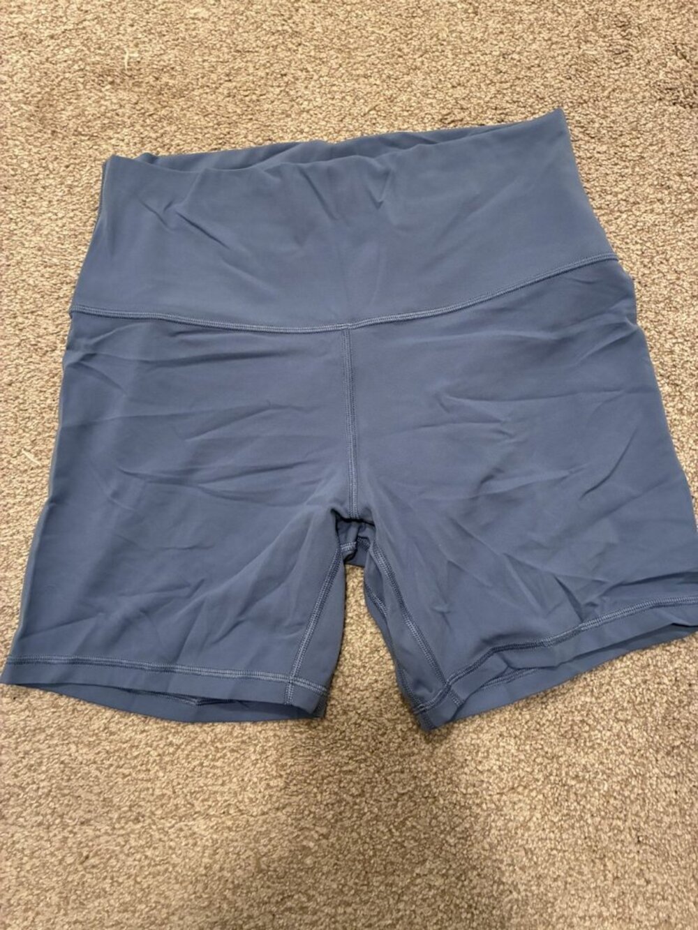 Lululemon Align High-Rise Short 6" Blue Size 10 Nulu Buttery Soft Yoga Bike